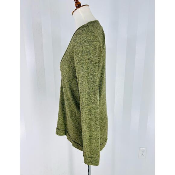 HARLOWE & GRAHAM Women’s Olive Green Lightweight Sweater Sz L - Picture 3 of 9